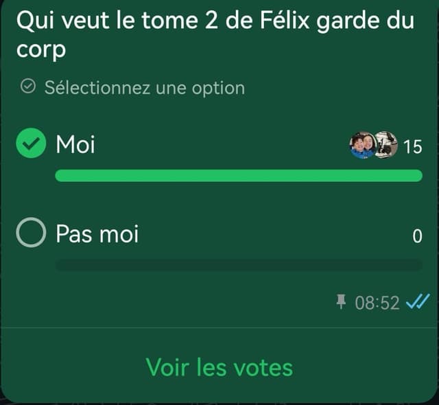 Sondage réalisé par un lecteur